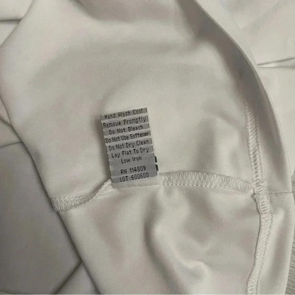 GG Blue Half Zip Polo White Pink Lightweight Golf Tennis Shirt Women’s size XL - Picture 7 of 11